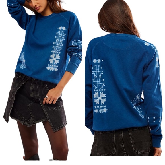 Free People We The Free X 11. 11 Kolz Exclusive Collaboration Sweatshirt - Picture 1 of 14